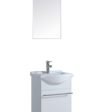 MUEBLE BAÑO AQUASPA EMV129BM50 MDF BLANCO LAVAMANO/ESPEJO 470X295X690 MM